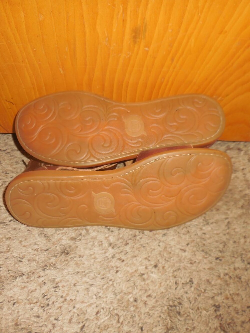 Born Brown Leather Sandals 7 - Picture 5 of 5